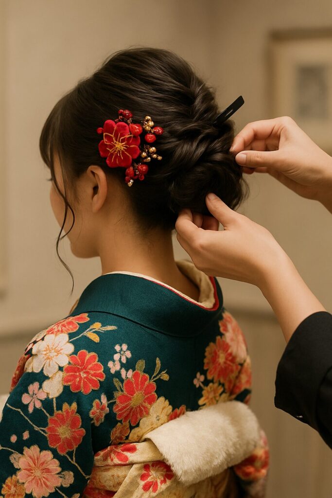 静岡市振袖レンタルのヘアセット
