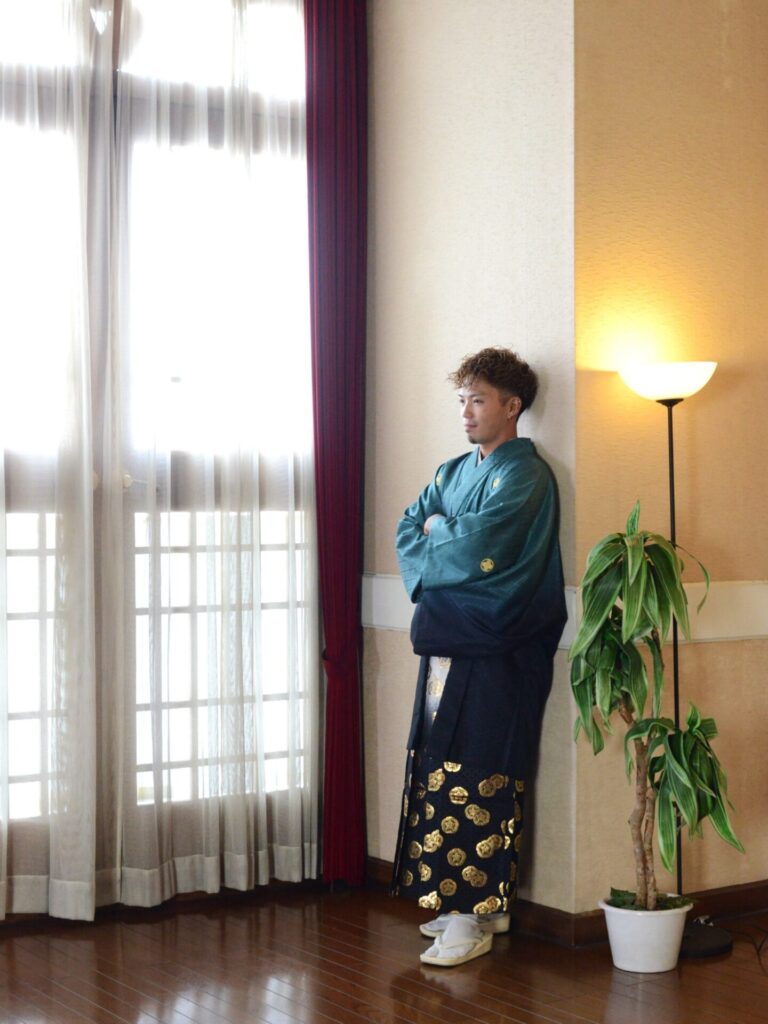 20歳成人式男性袴|静岡市の写真館で撮影
