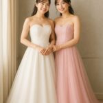 静岡のフォトスタジオで女性二人でドレス写真