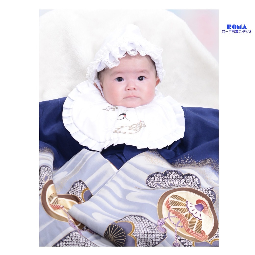 静岡市でお宮参り撮影 赤ちゃんの着物姿 ローマ写真スタジオ