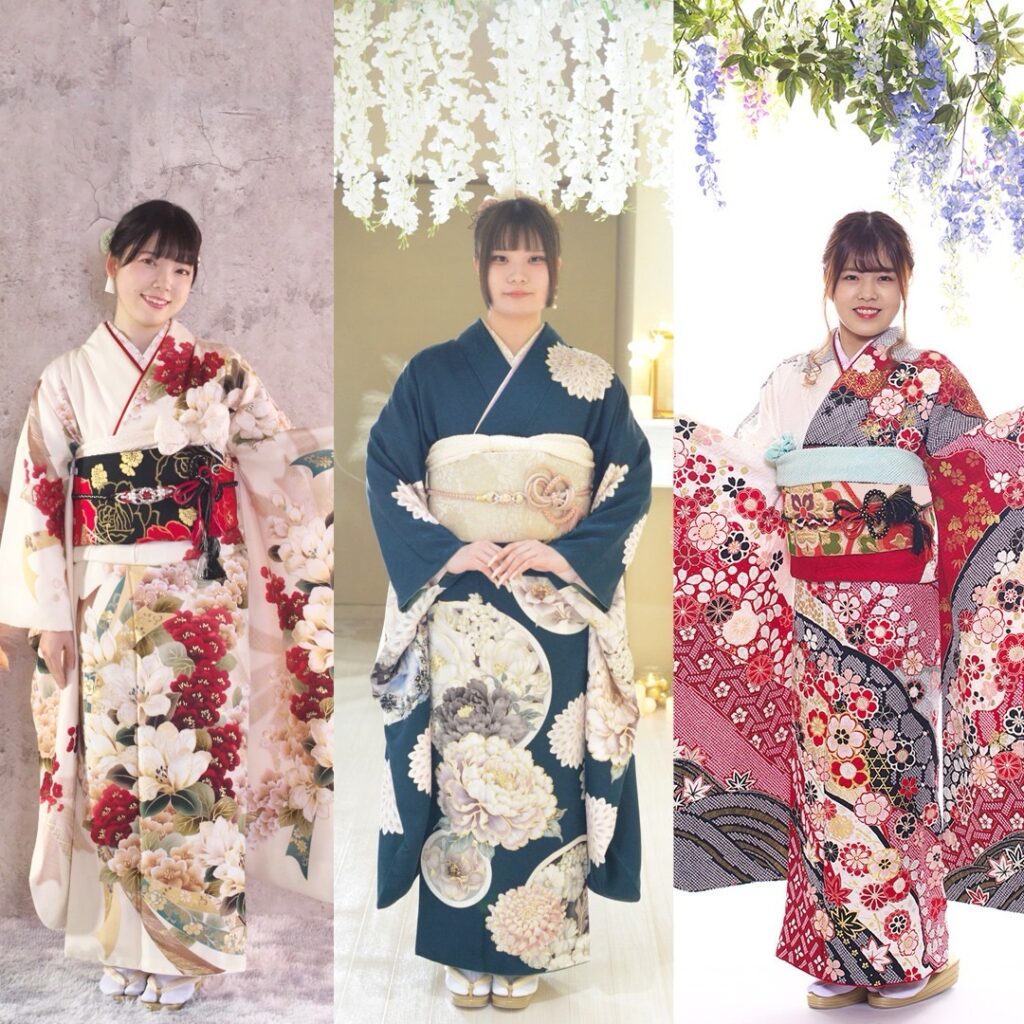 静岡市の写真館で振袖レンタルの前撮りをする20歳の女の子