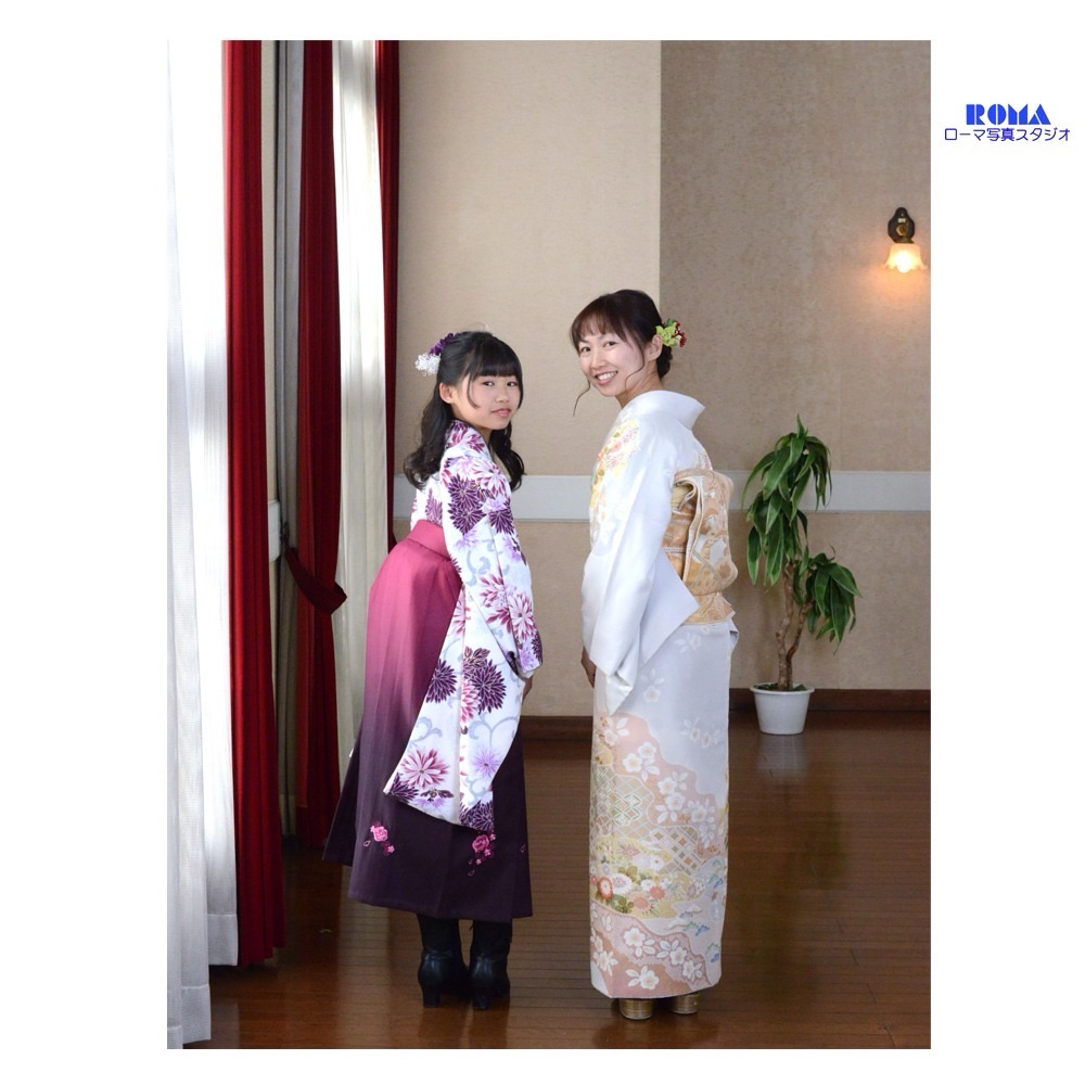 静岡市 小学生 袴レンタル　家族写真
