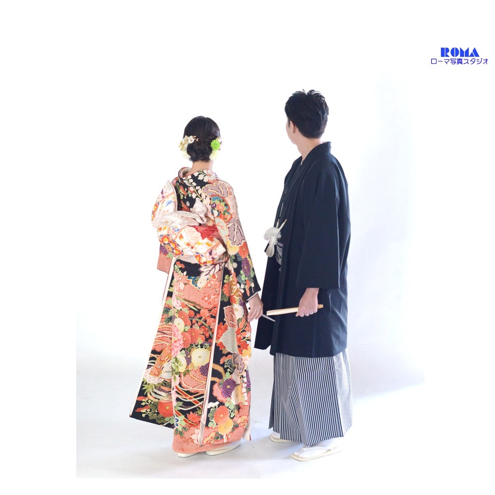 静岡市の写真館で黒留袖のウェディングフォト